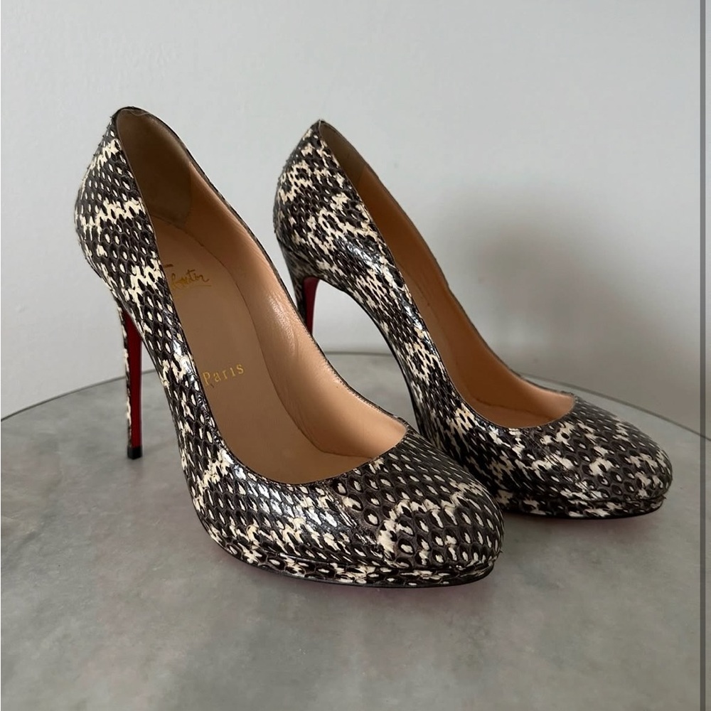 Christian Louboutin Snakeskin Print Heels